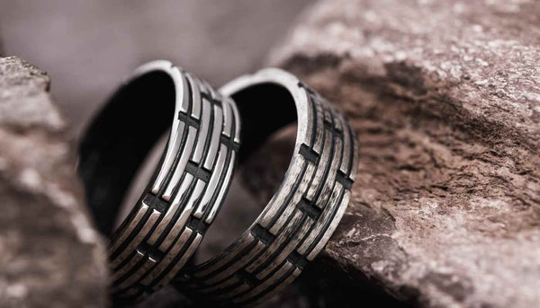 anéis aço inox prateado para homem