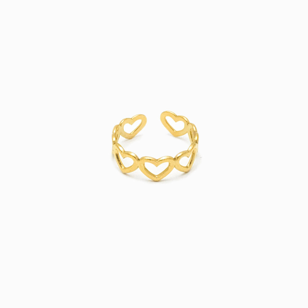 Anel Ajustável JZ1153 - Aço Inox Dourado