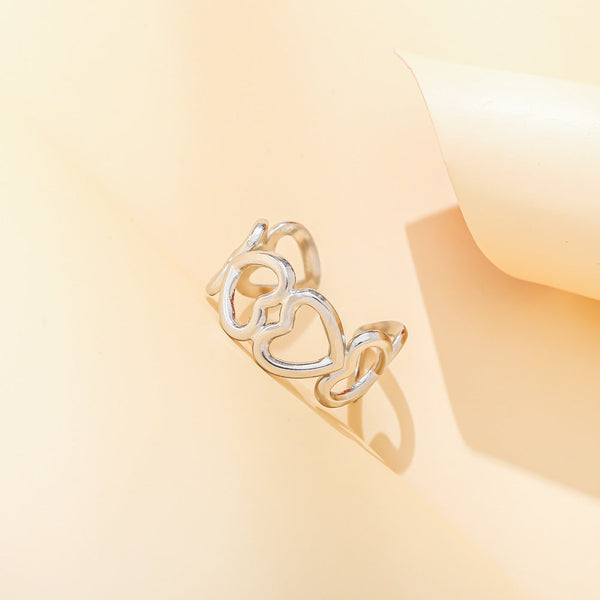 Anel Aço Inox Prateado Ajustável JZ1023