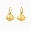 Brincos Concha 30mm BR1199 - Aço Inox Dourado