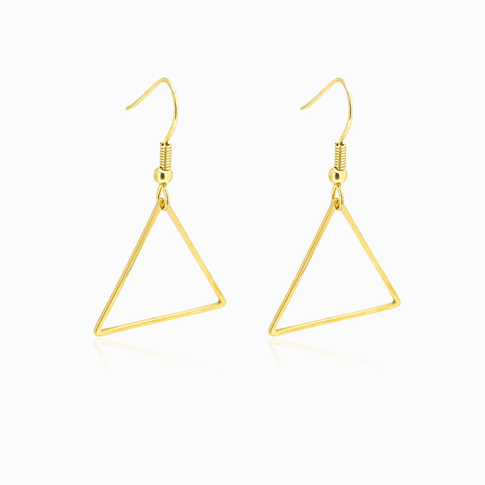 Brincos Geométricos BR2007 - Aço Inox Dourado