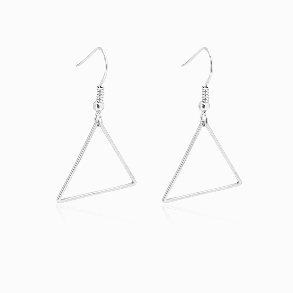 Brincos Geométricos BR2007 - Aço Inox Prateado