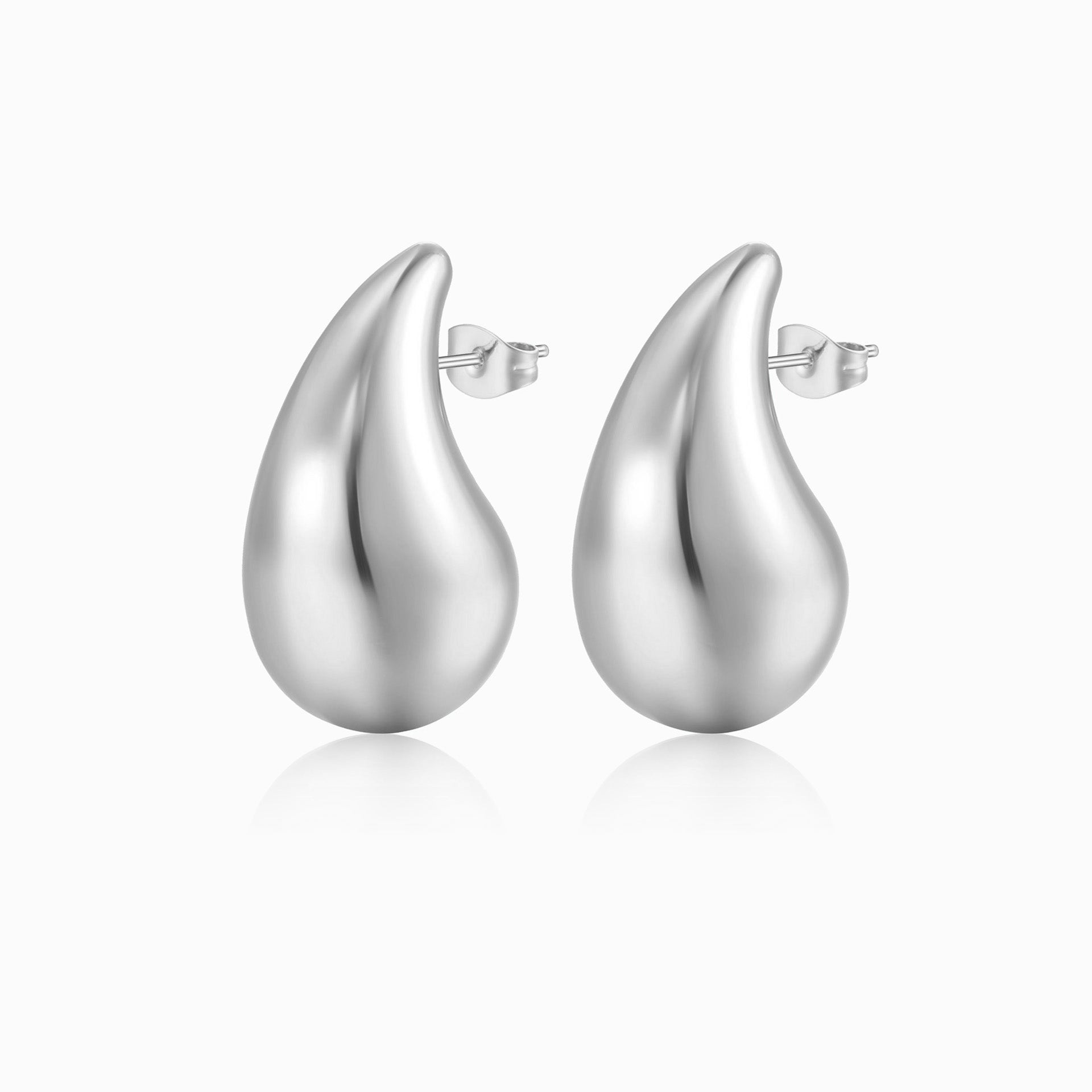 Brincos Gota - Aço Inox Prateado