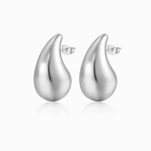 Brincos Gota - Aço Inox Prateado