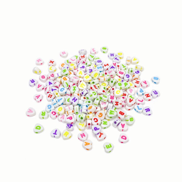 Miçangas de Letras Coração 7x4mm MS4017