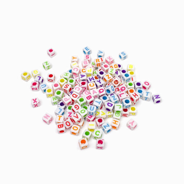 Miçangas de Letras Coloridas 6mm MS4019