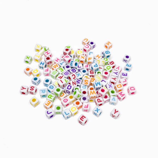 Miçangas de Letras Coloridas 7mm MS4020