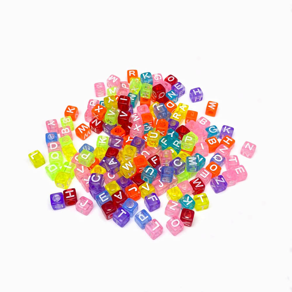 Miçangas de Letras Coloridas 6mm MS4021