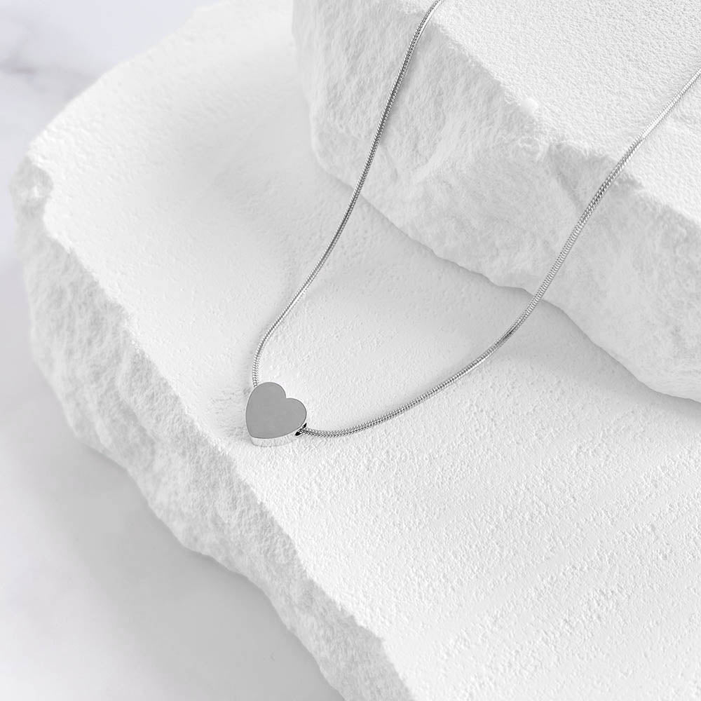 Colar Coração CL1081 - Aço Inox Prateado