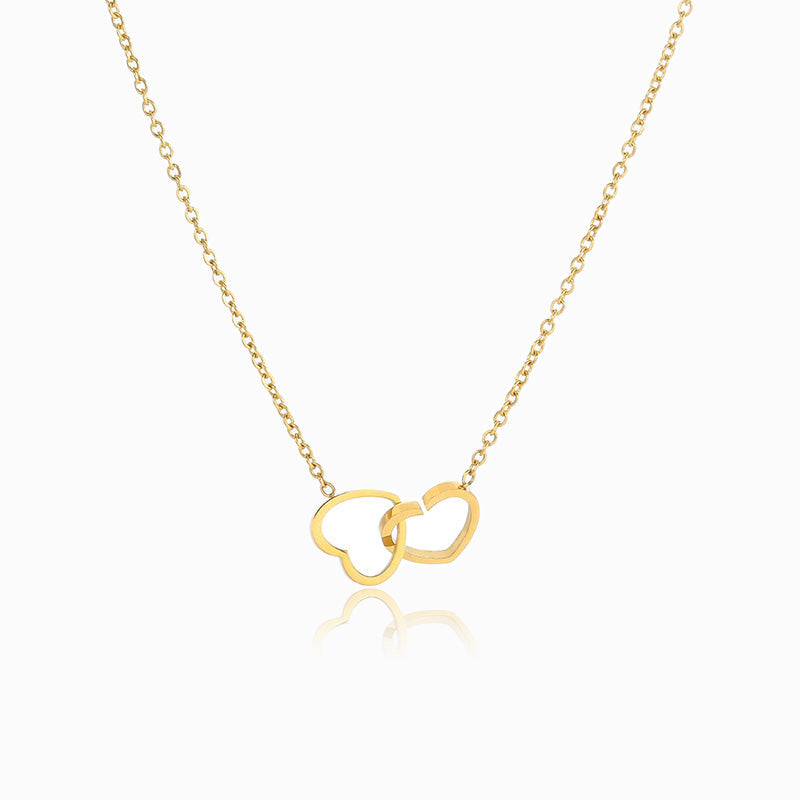 Colar Corações CL1065 - Aço Inox Dourado