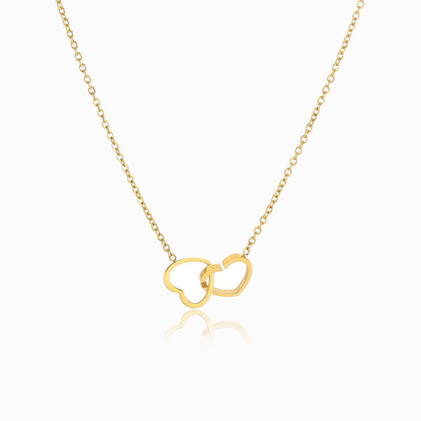 Colar Corações CL1065 - Aço Inox Dourado