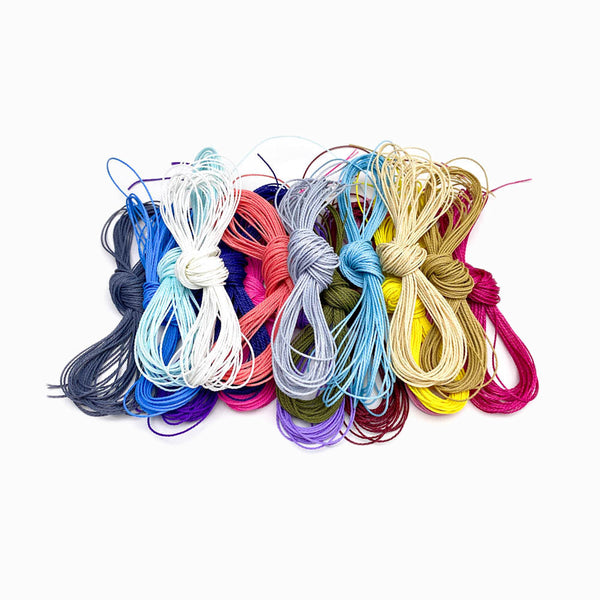 Conjunto 12 peças Fio Torcido Encerado 1mm