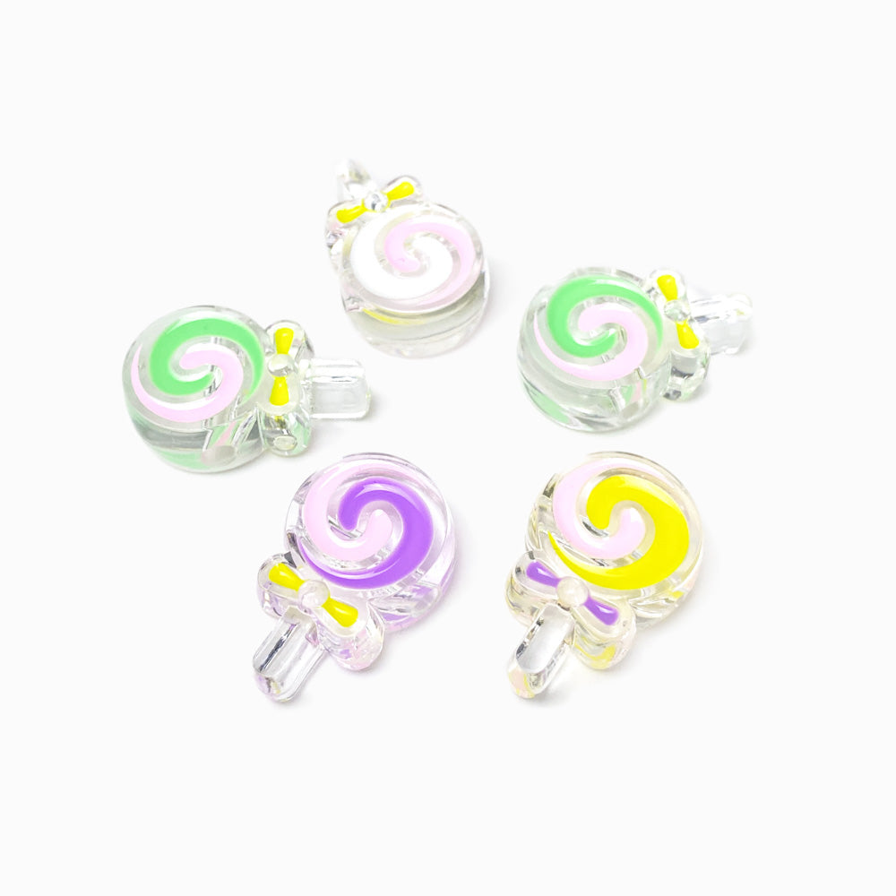 Contas Acrílicas Chupa-chupa 30x18mm