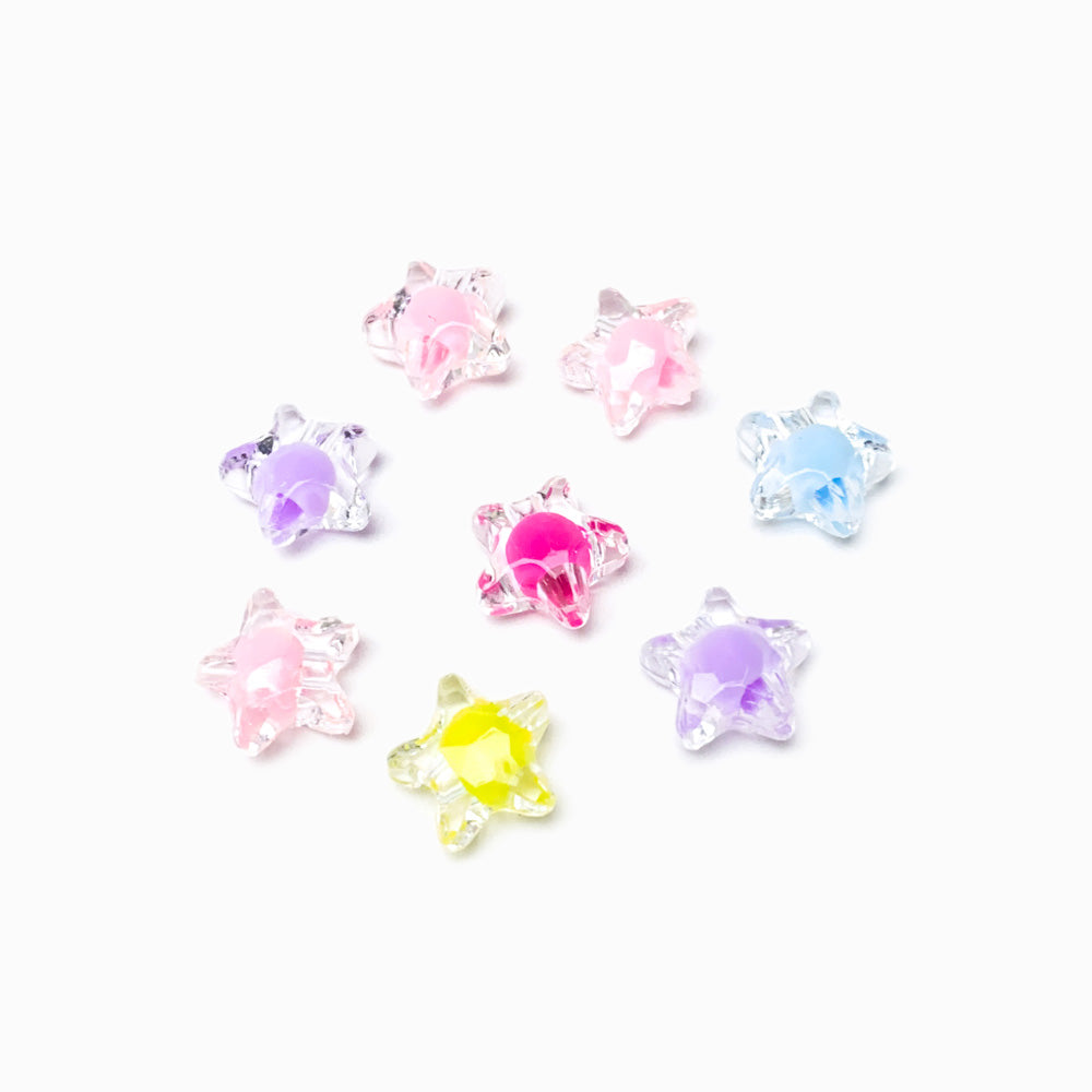 Contas Acrílicas Foscas Estrela 12mm