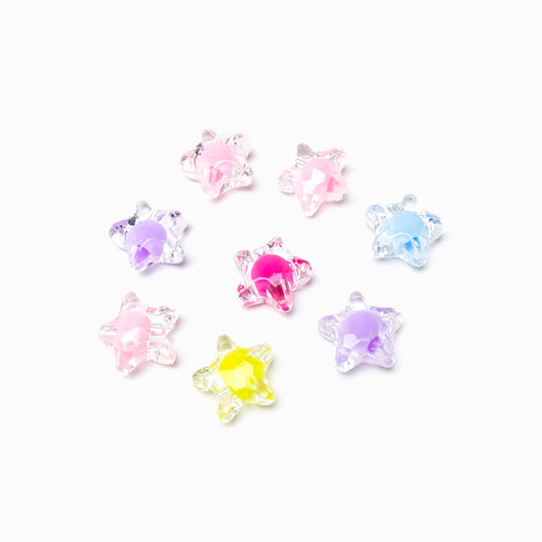 Contas Acrílicas Foscas Estrela 12mm