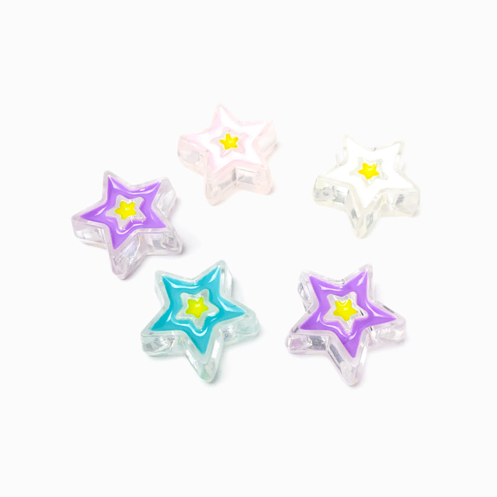 Contas Acrílicas Estrela 20mm