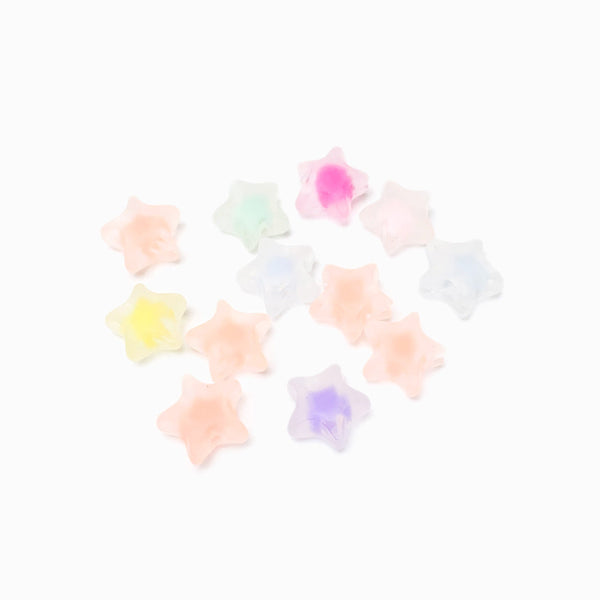 Contas Acrílicas Foscas Estrela 12mm