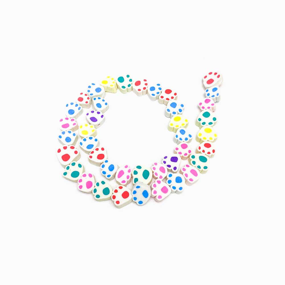 Contas de fimo design patas usro