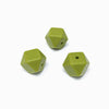 Contas de Silicone Hexagonal 14mm Verde Militar