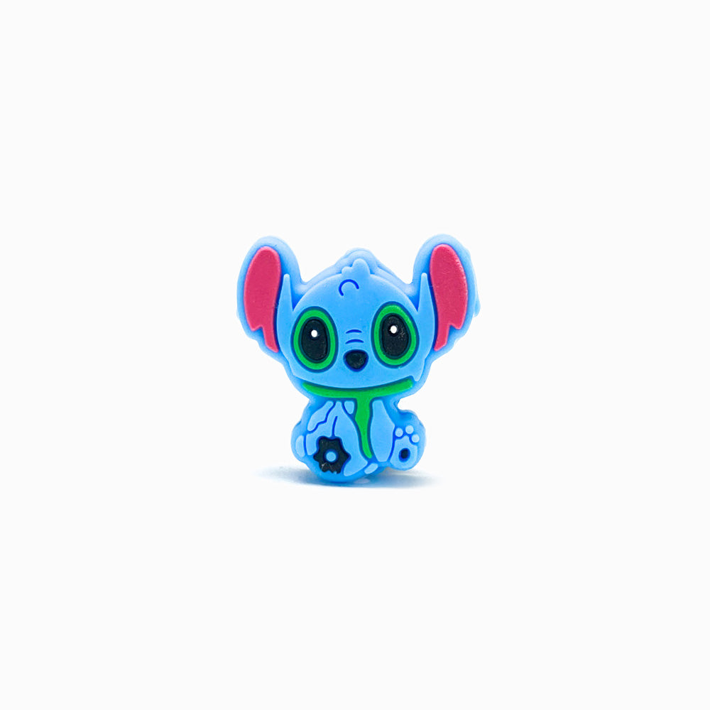 Contas de Silicone Stich Azul 27x26mm