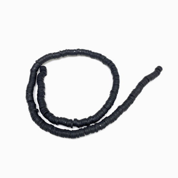 Discos de Fimo/Borracha 6mm Preto