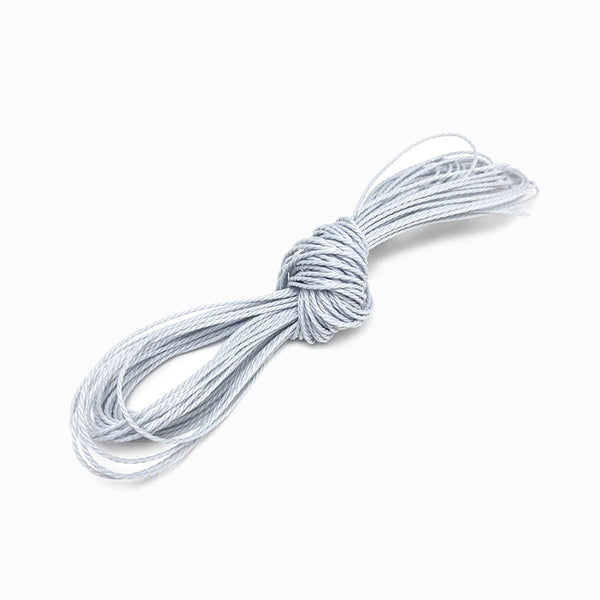 Fio Torcido Encerado 1mm Cinza Claro