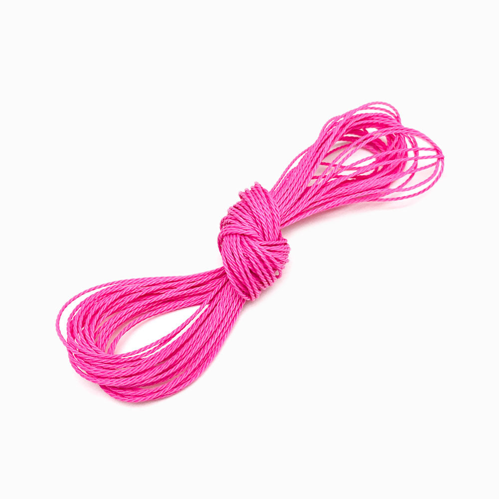 Fio Torcido Encerado 1mm Rosa Choque