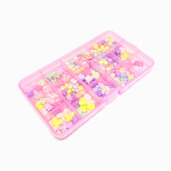Kit Contas Acrílicas Coloridas 195 Peças
