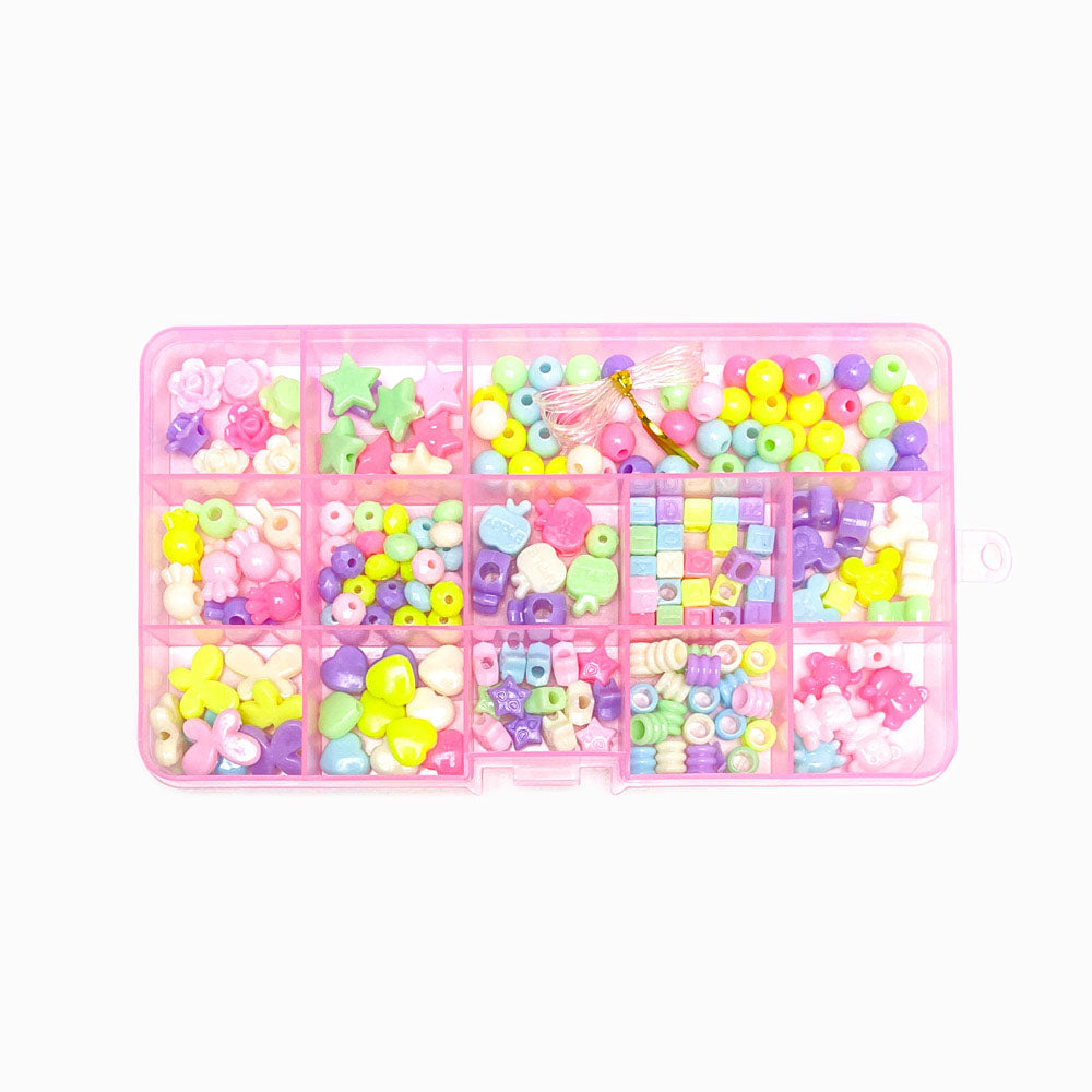 Kit Contas Acrílicas Coloridas 195 Peças