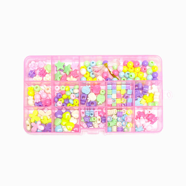 Kit Contas Acrílicas Coloridas 195 Peças