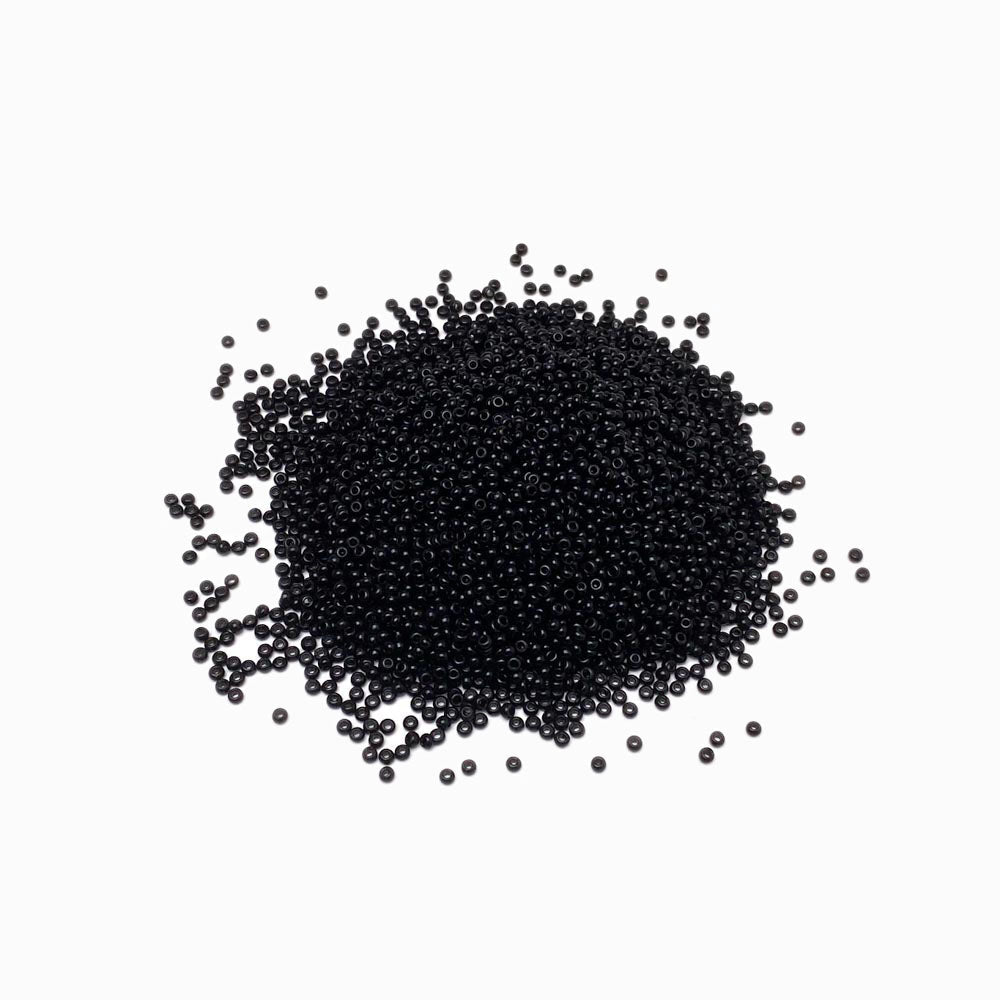 Pack 20g Miçanga de Vidro Equilibrada 2mm Preto
