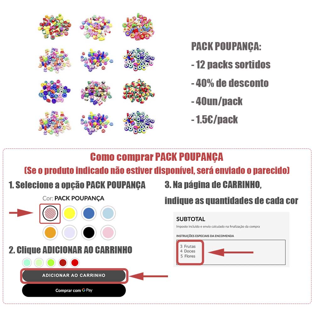 Pack Poupança Contas de borracha e como comprar