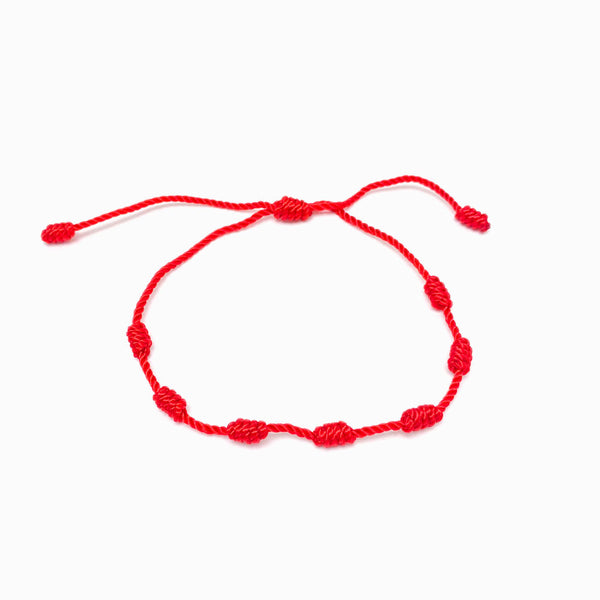 Pulseira 7 Nós Vermelha
