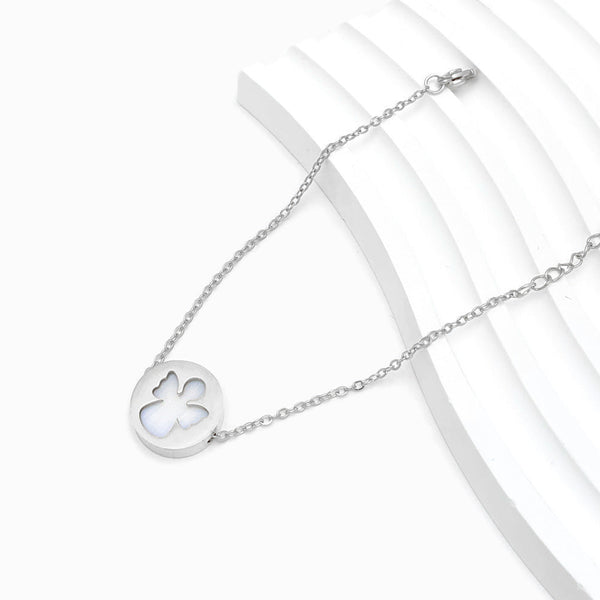 Pulseira Anjo SL2004 - Aço Inox Prateado com Madrepérola