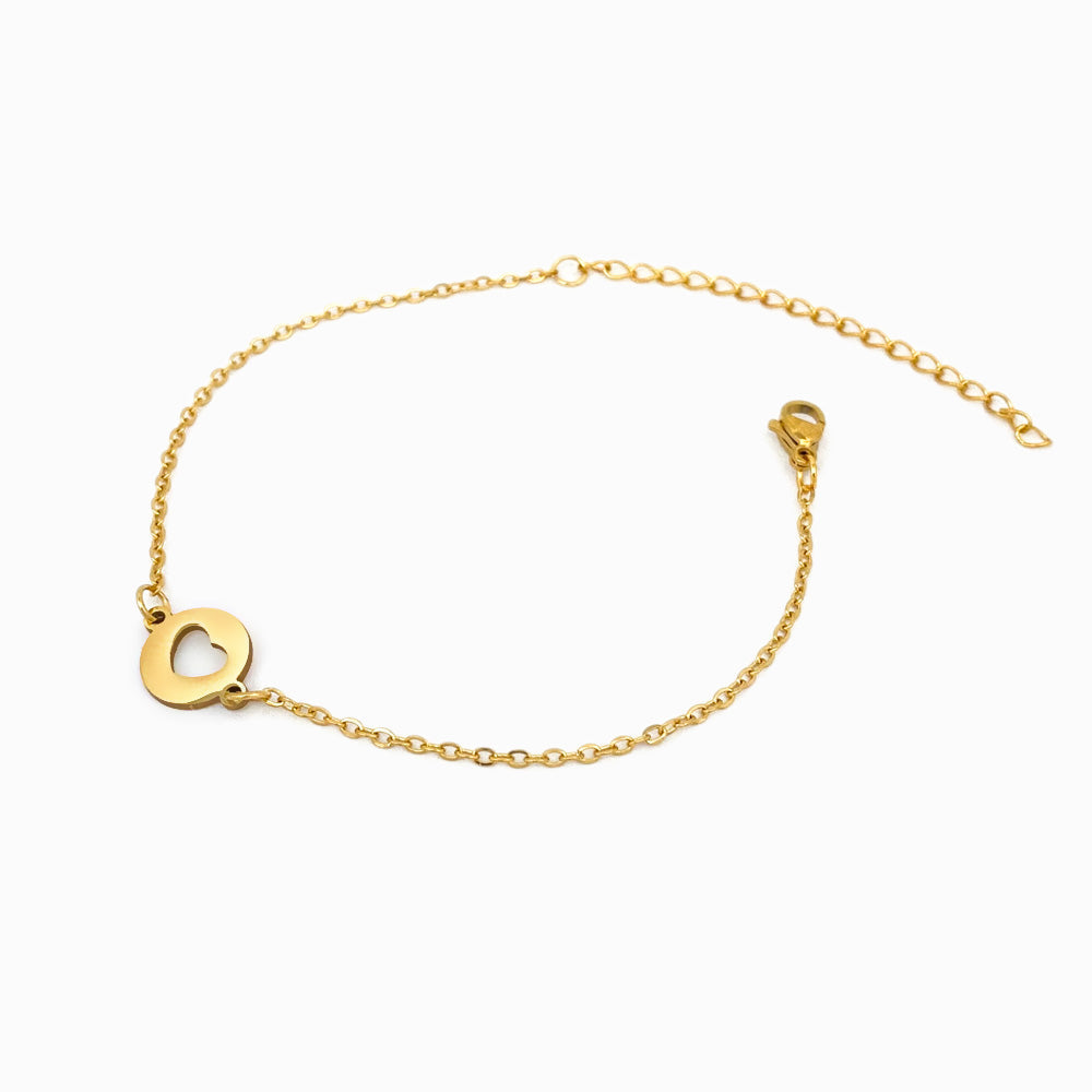 Pulseira Coração SL2033 - Aço Inox Dourado
