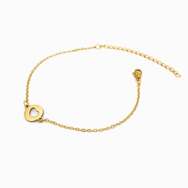 Pulseira Coração SL2033 - Aço Inox Dourado