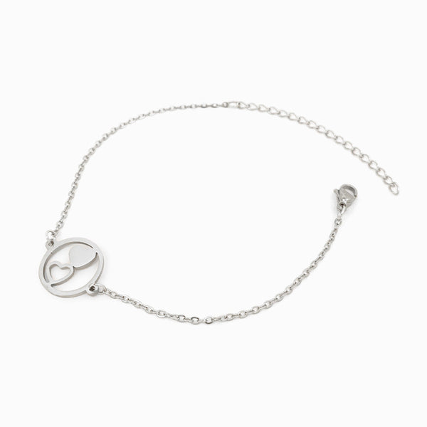 Pulseira Corações SL2044 - Aço Inox Prateado
