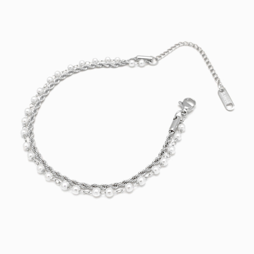 Pulseira Dupla SL3007 - Aço Inox Prateado