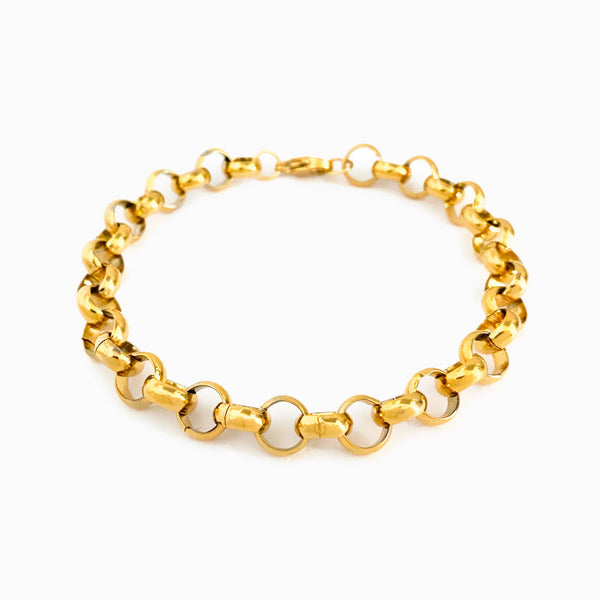 Pulseira Simples 8mm SL2115 - Aço Inox Dourado