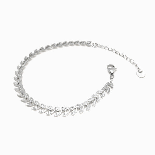 Pulseira Folha SL3004 - Aço Inox Prateado