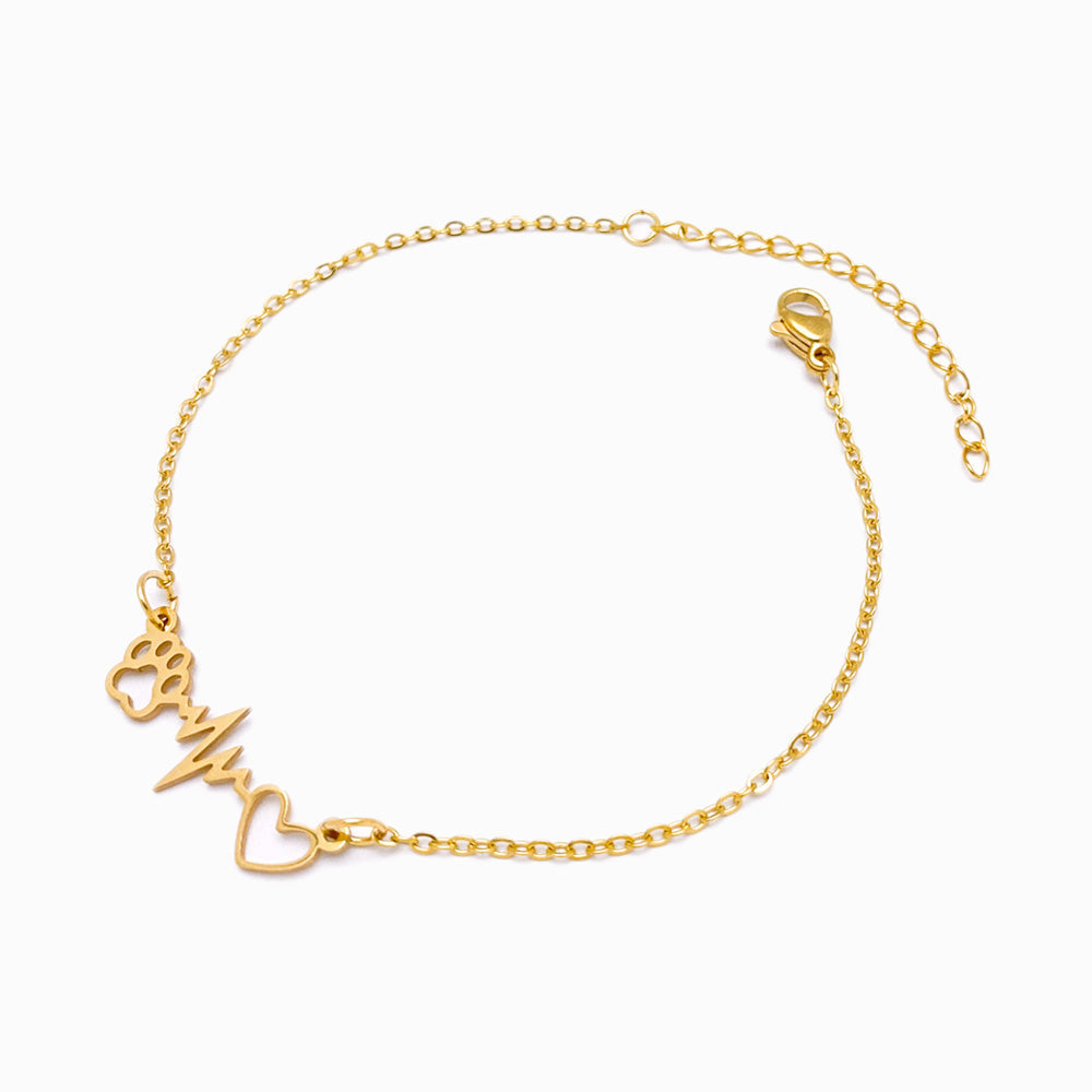 Pulseira Frequência Cardíaca SL2055 - Aço Inox Dourado