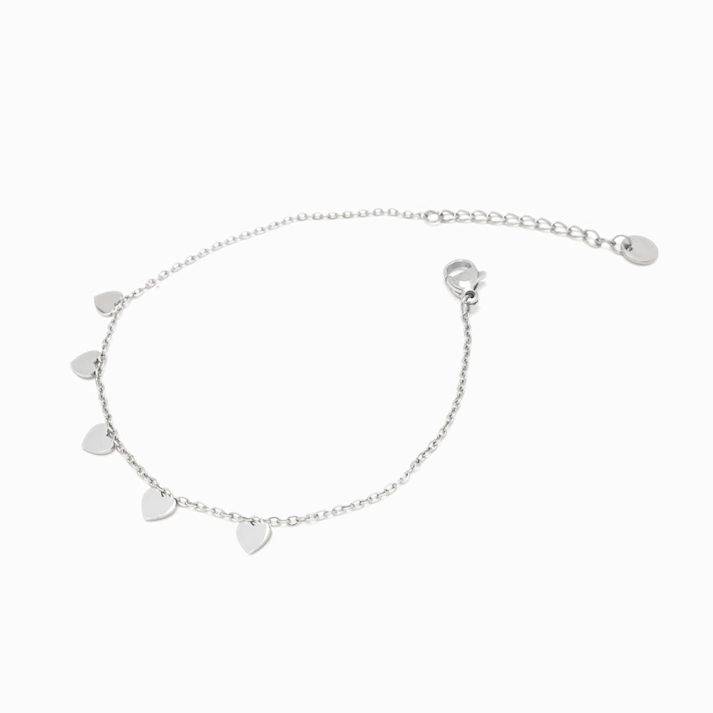 Pulseira Gargantilhas Coração SL3005 - Aço Inox Prateado