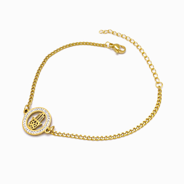 Pulseira Mão de Fátima SL2017 - Aço Inox