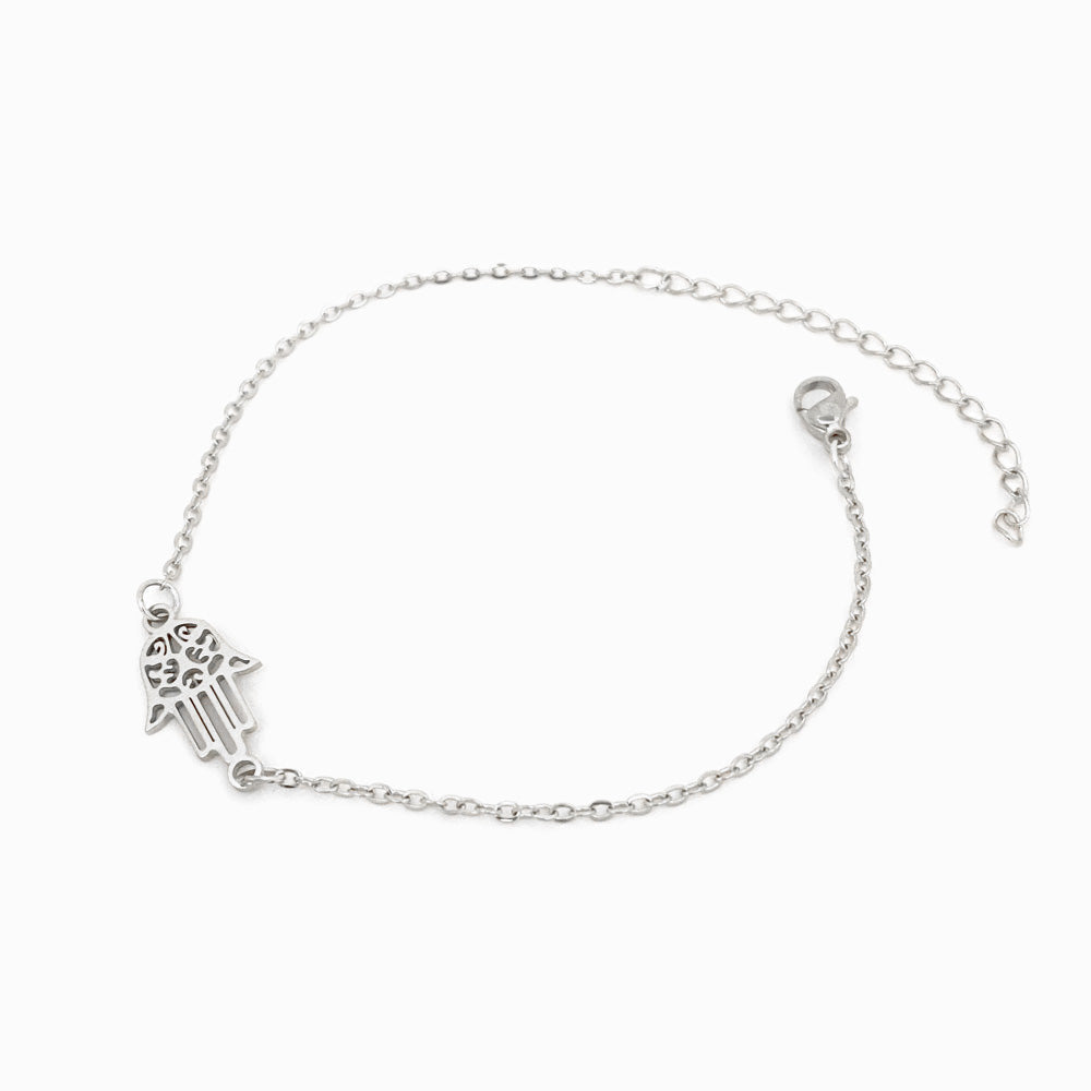 Pulseira Mão de Fátima SL2039 - Aço Inox Prateado