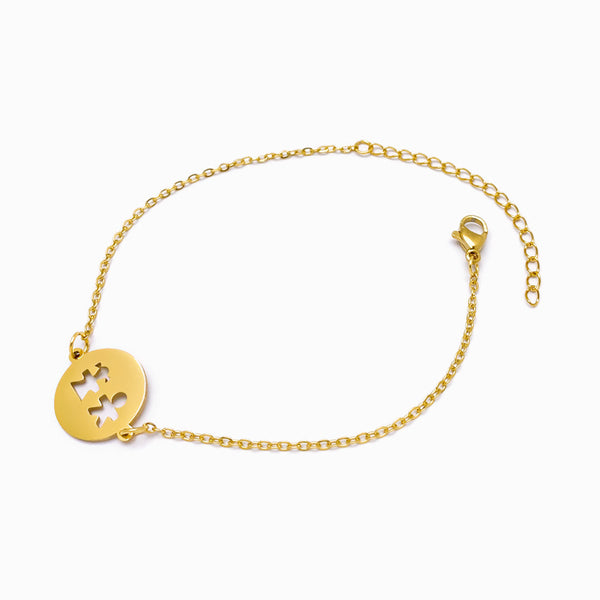 Pulseira Menino e Menina SL2051 - Aço Inox Dourado