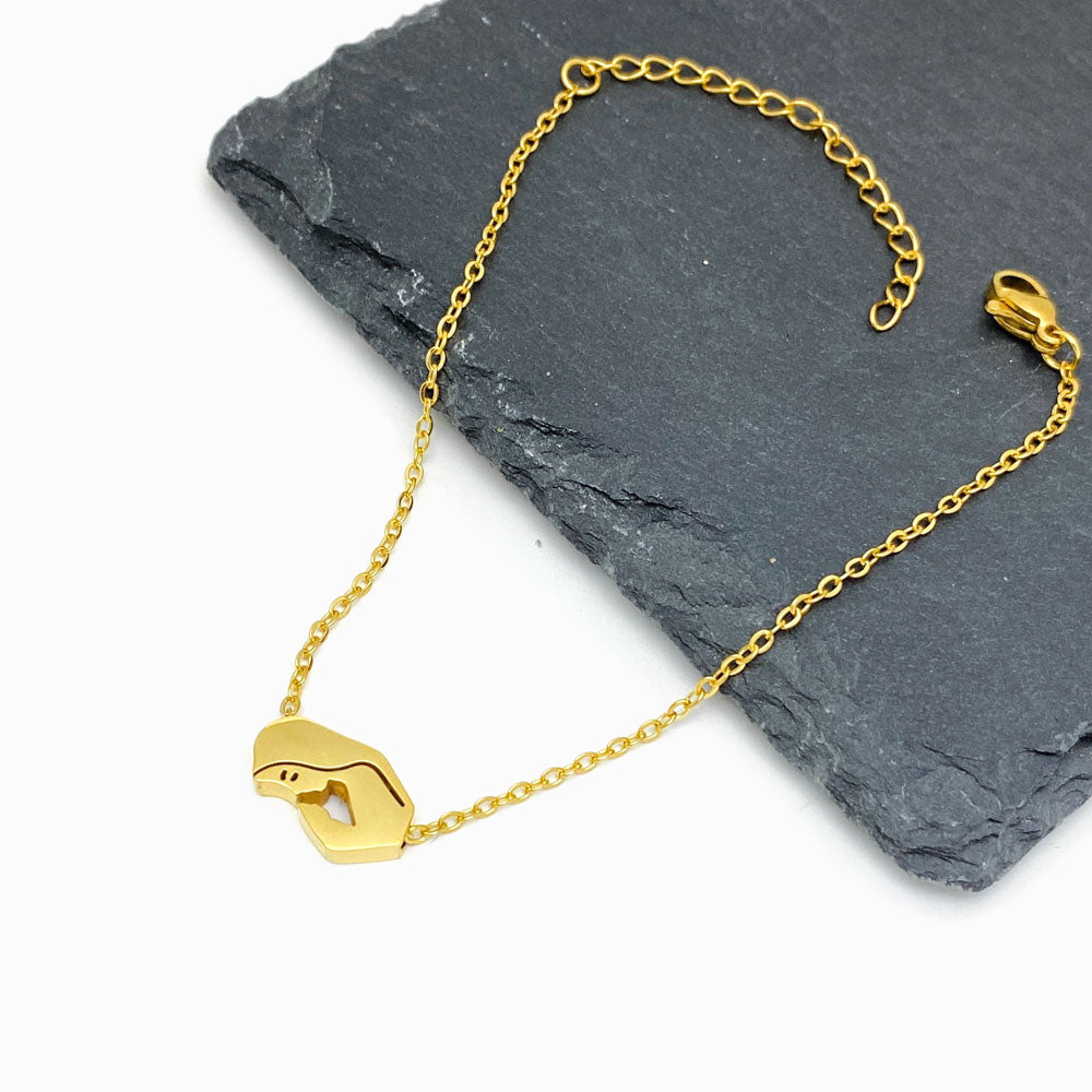 Pulseira Nossa Senhora SL2012 - Aço Inox Dourado