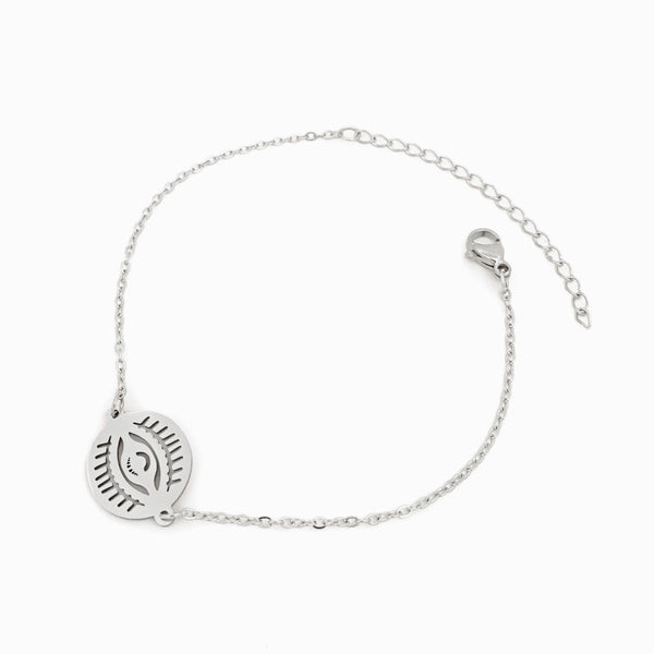 Pulseira Olho Turco SL2025 - Aço Inox Prateado