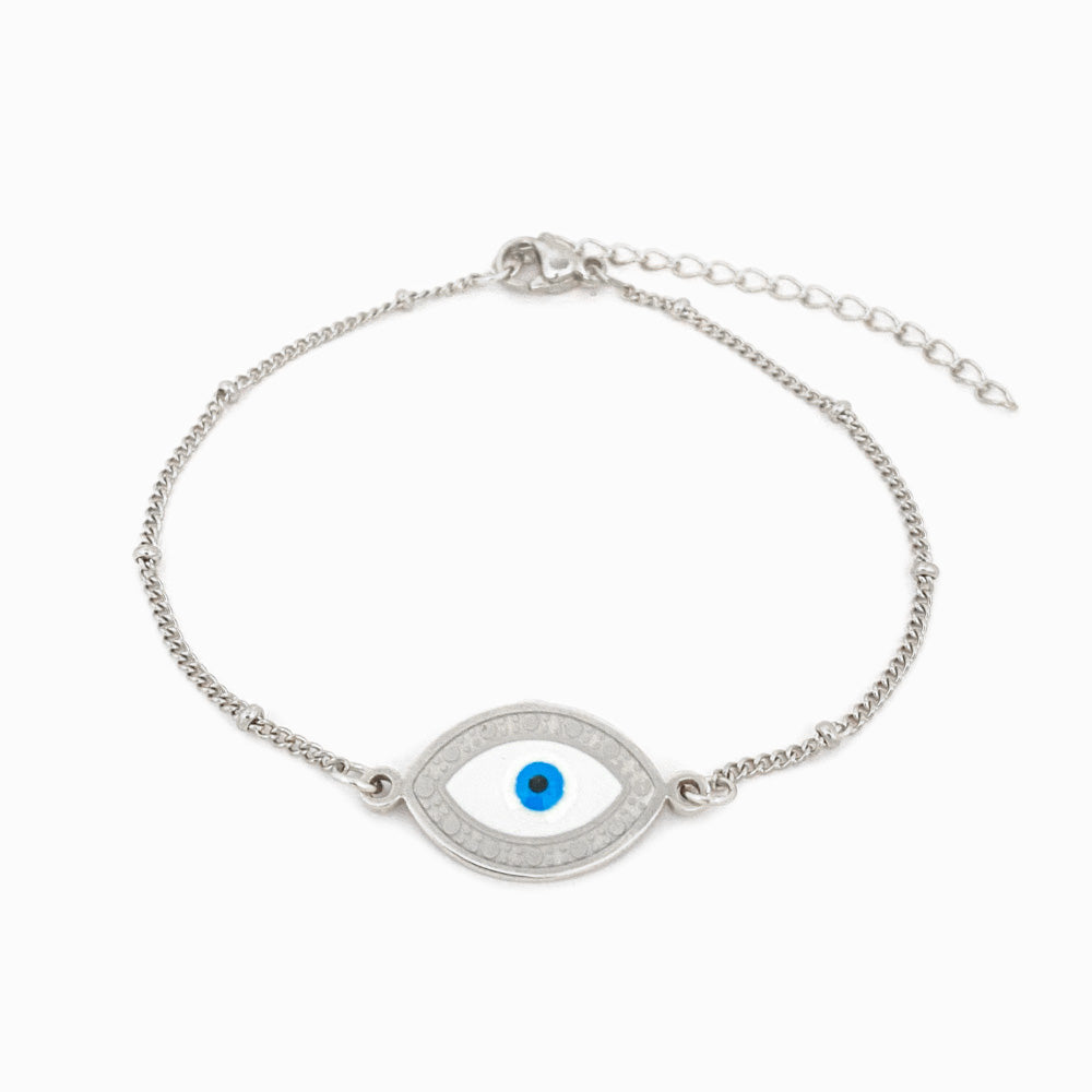 Pulseira Olho Turco SL2076 - Aço Inox Prateado
