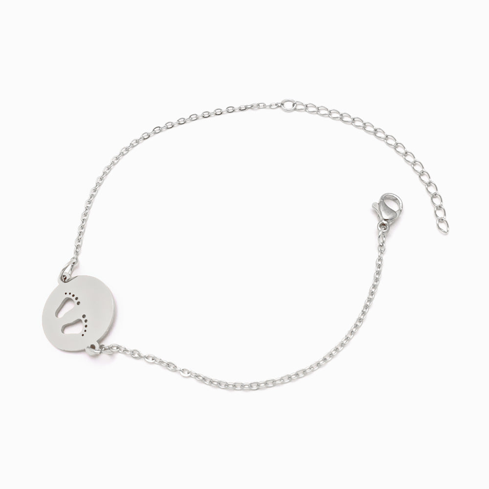 Pulseira Pegadas SL2054 - Aço Inox Prateado