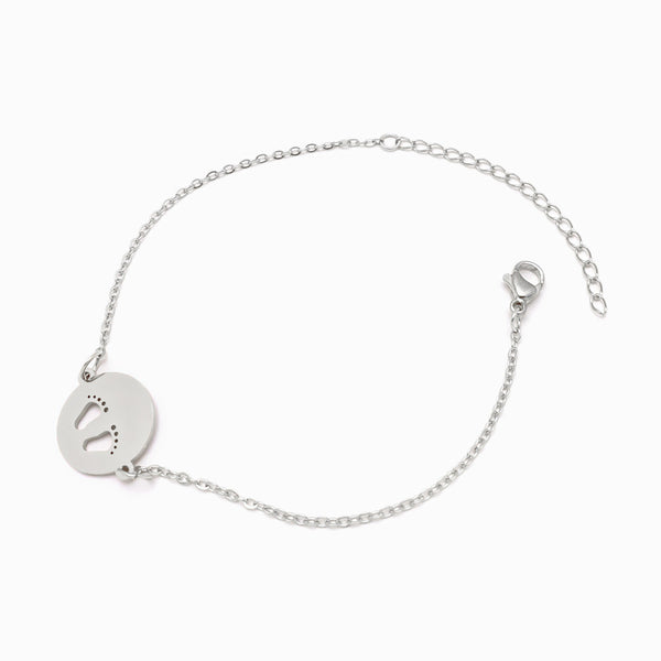 Pulseira Pegadas SL2054 - Aço Inox Prateado